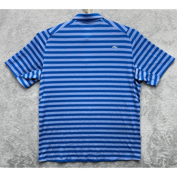 KJUS Grove XXIII 23 Polo Shirt Mens XL | 54 Blue Stripe Michael Jordan Golf Club - Picture 4 of 7